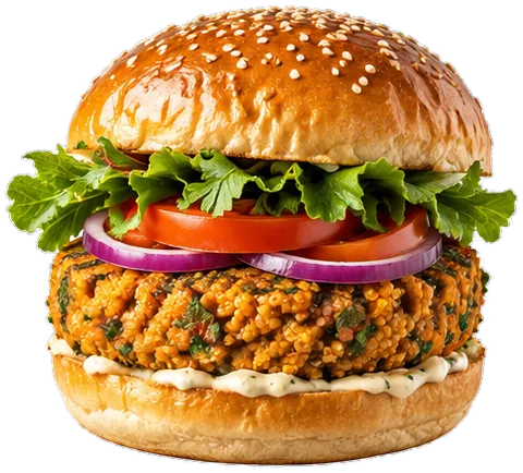 Quinoa Pumpkin Veggie Burgers with its ingredients