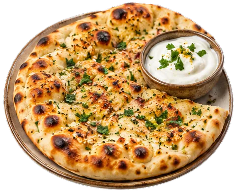 Roasted Garlic Flatbread with its ingredients