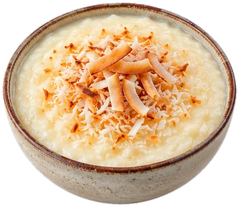 Samoan Coconut Pudding with its ingredients