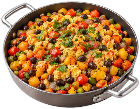 Sheet Pan Breakfast Burrito Filling with its ingredients