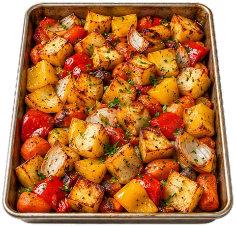 Sheet Pan Home Fries with its ingredients
