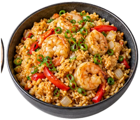 Shrimp Stir-Fry with its ingredients