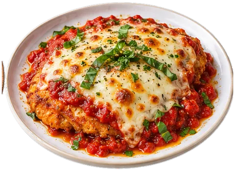 Skinny Chicken Parmesan with its ingredients