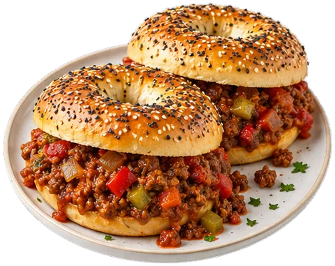 Sloppy Joes with its ingredients