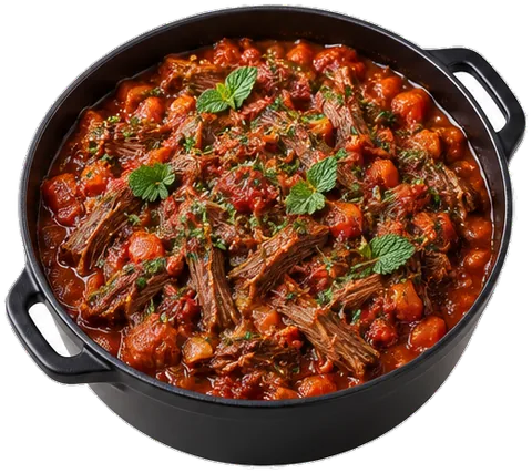 Slow Cooker Beef Ragu with its ingredients