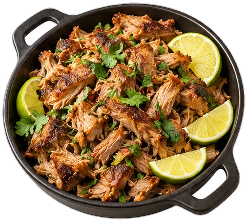 Slow Cooker Carnitas (11 servings) with its ingredients