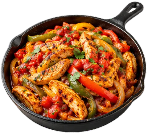 Slow Cooker Chicken Fajitas with its ingredients