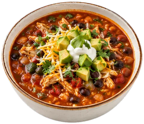 Slow Cooker Enchilada Soup with its ingredients