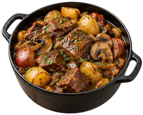 Slow Cooker Flat Iron Steak with its ingredients