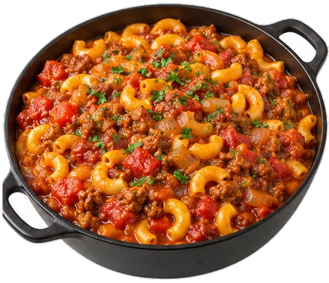Slow Cooker Goulash with its ingredients