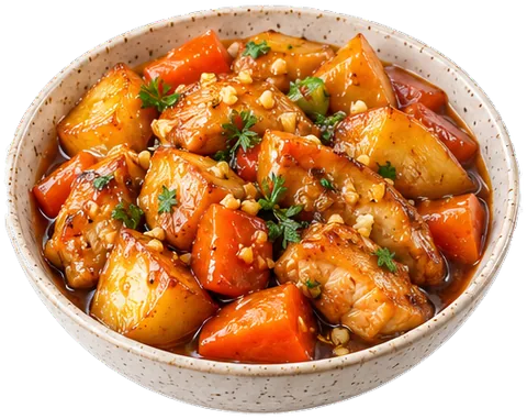 Slow Cooker Honey Garlic Chicken with its ingredients