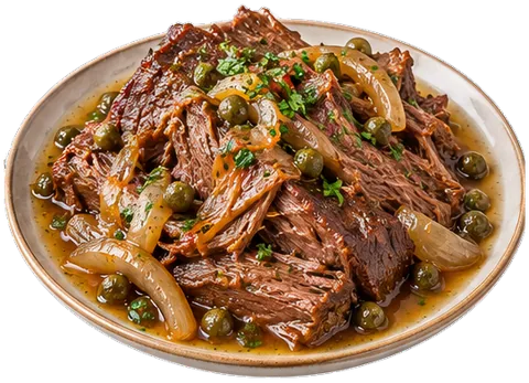 Slow Cooker Mississippi Roast with its ingredients