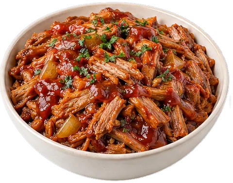 Slow Cooker Pulled Pork with garlic with its ingredients