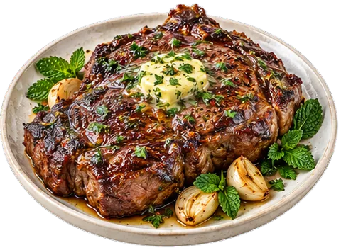 Slow Cooker Ribeye Steak with its ingredients