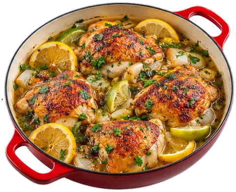 Spanish Chicken with its ingredients