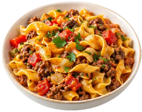 Spanish Noodles with its ingredients