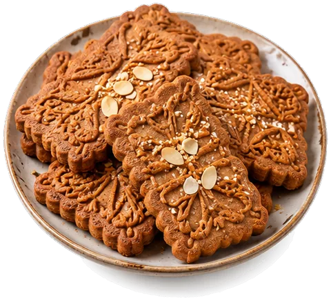 Speculaas Cookies with its ingredients