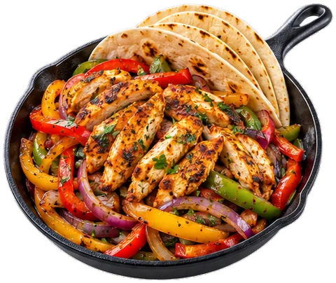 Spicy Chipotle Fajitas with its ingredients