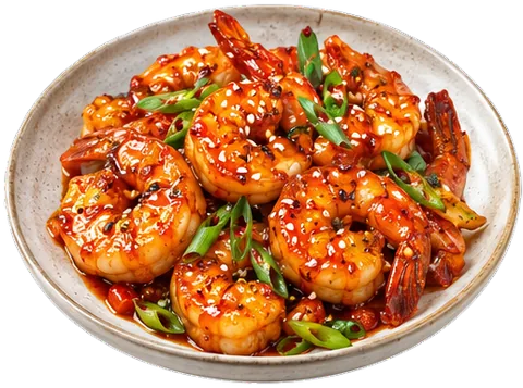 Sriracha Shrimp with its ingredients