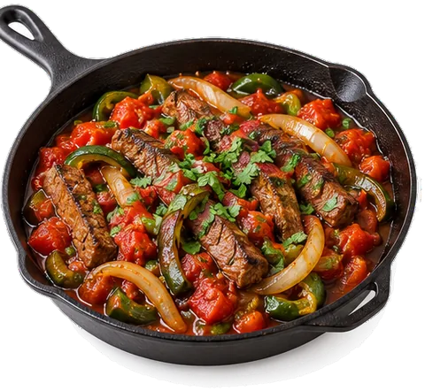 Steak Ranchero with its ingredients