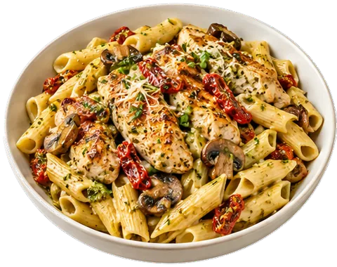 Sun-Dried Tomato Pesto Chicken with its ingredients