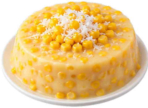 Sweet Corn Maja with its ingredients