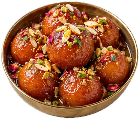 Sweet Potato Gulab Jamuns with its ingredients