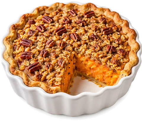 Sweet Potato Pecan Oat Casserole with its ingredients