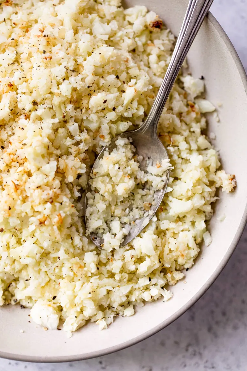 Cauliflower Rice with onions
