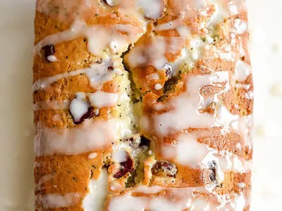 Lemon Cranberry Poppyseed Bread