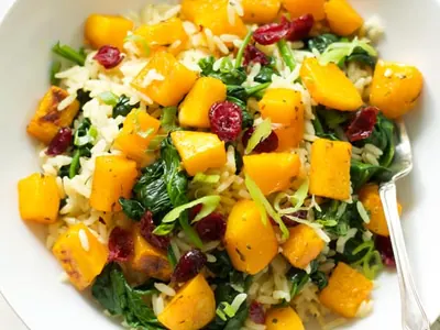 Squash Cranberry Rice
