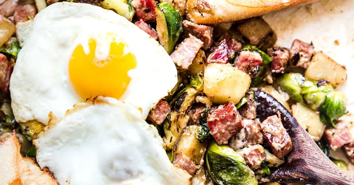 Corned Beef Hash with heavy cream