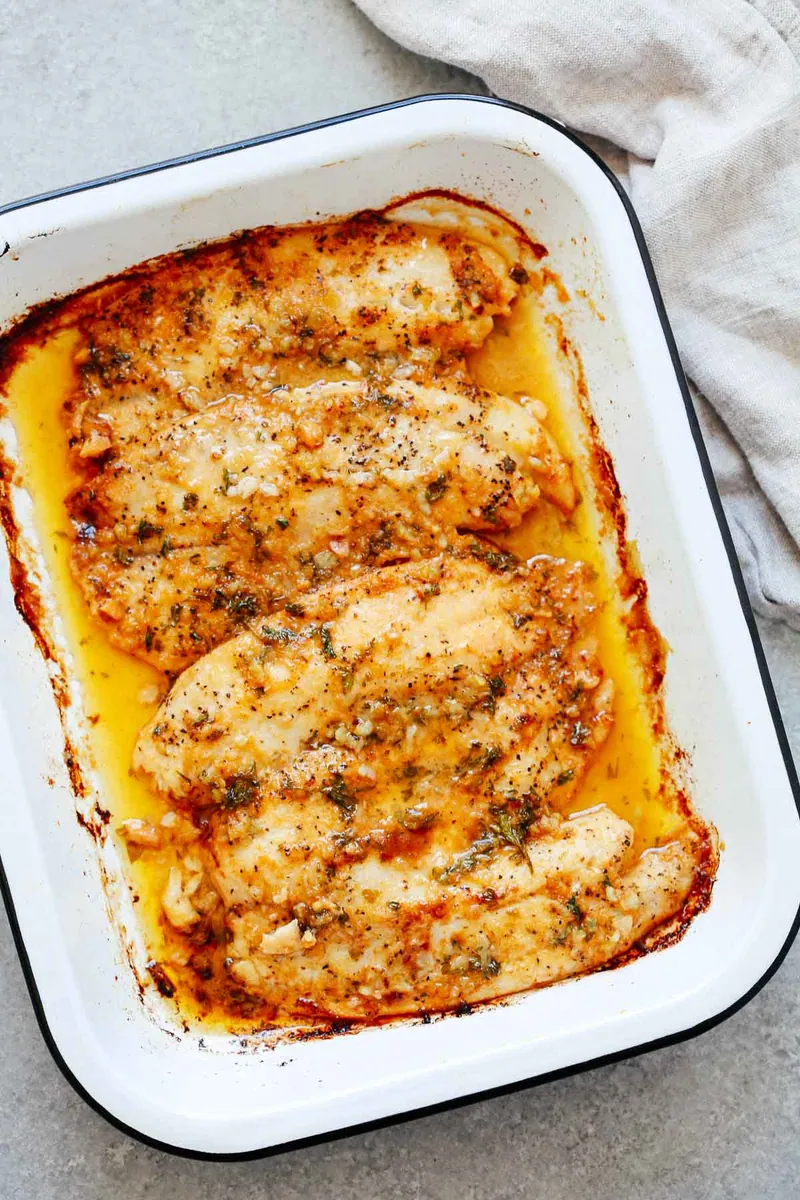 Garlic Butter Baked Tilapia
