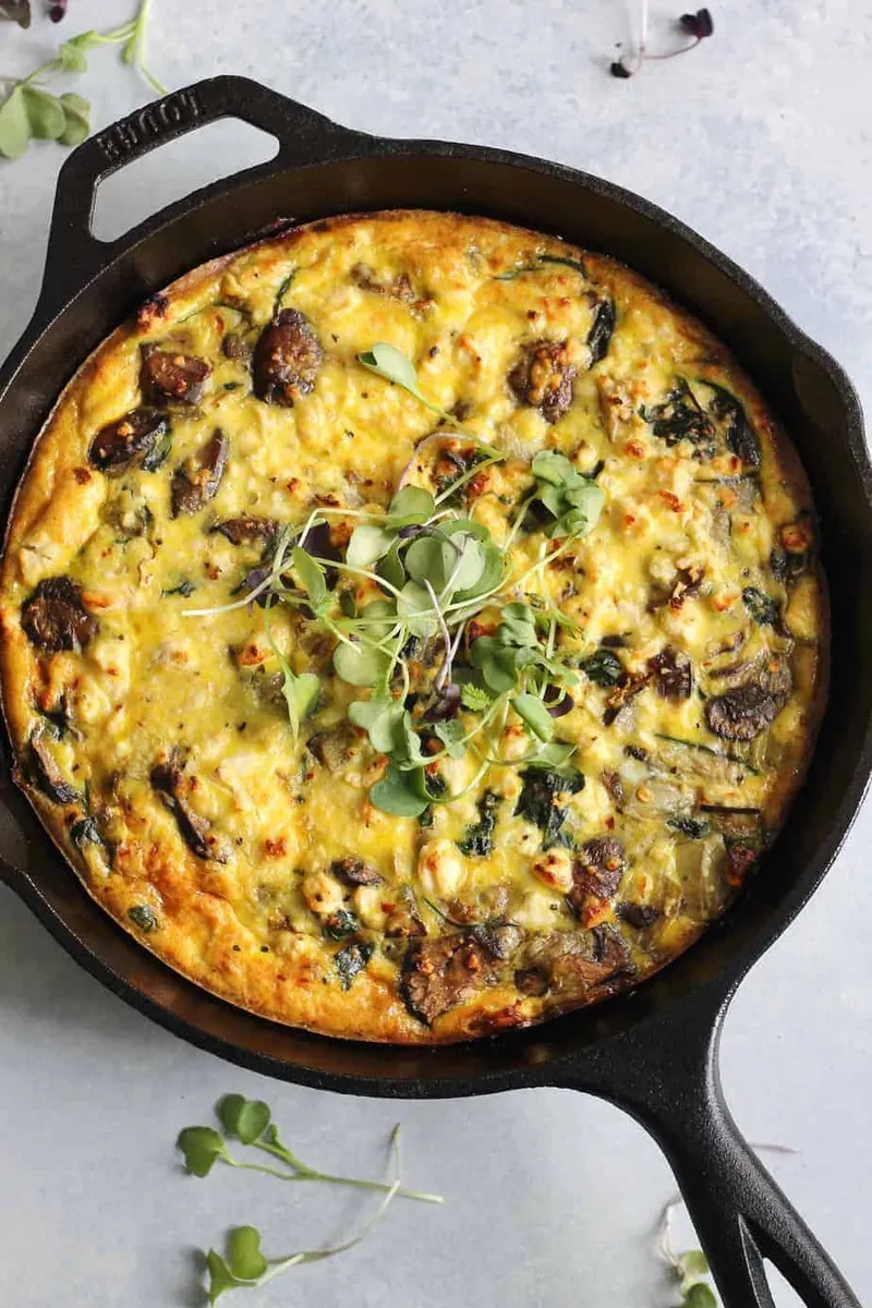 Spinach Mushroom Artichoke Quiche