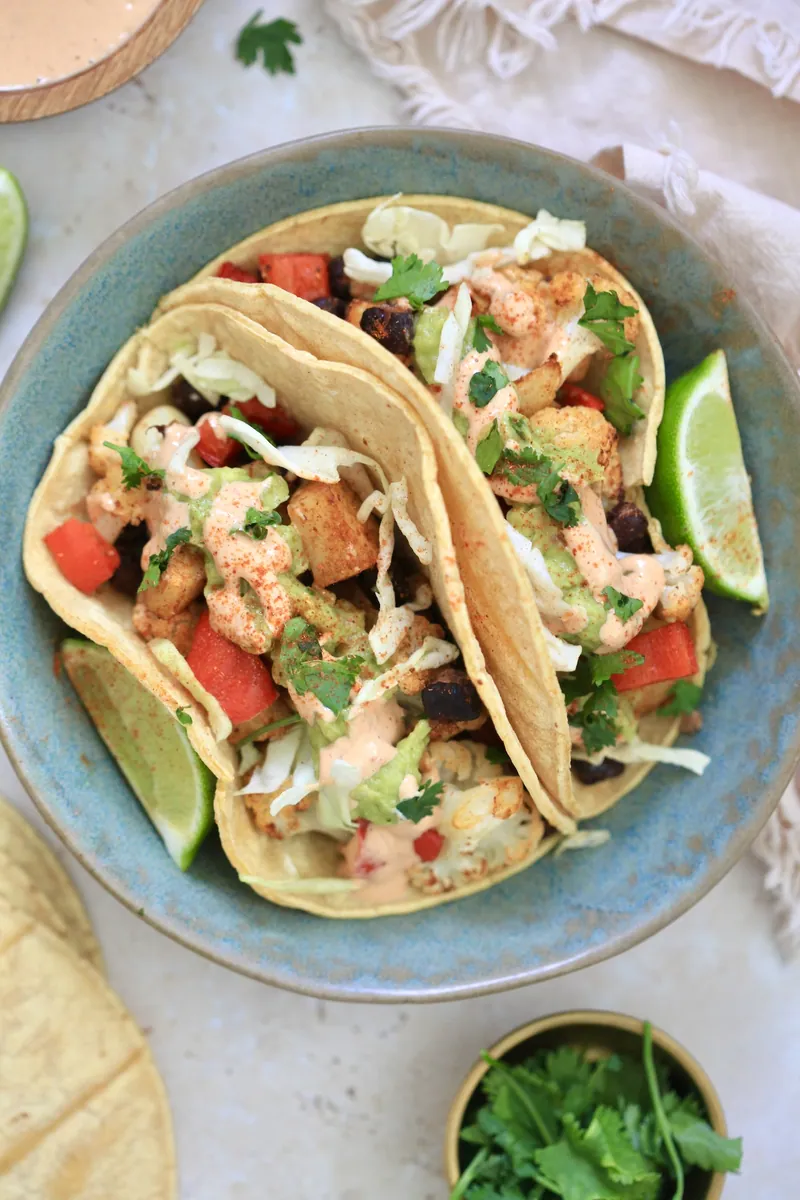 Cauliflower Sweet Potato Tacos