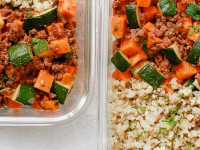 Ground Beef Zucchini Sweet Potato Skillet