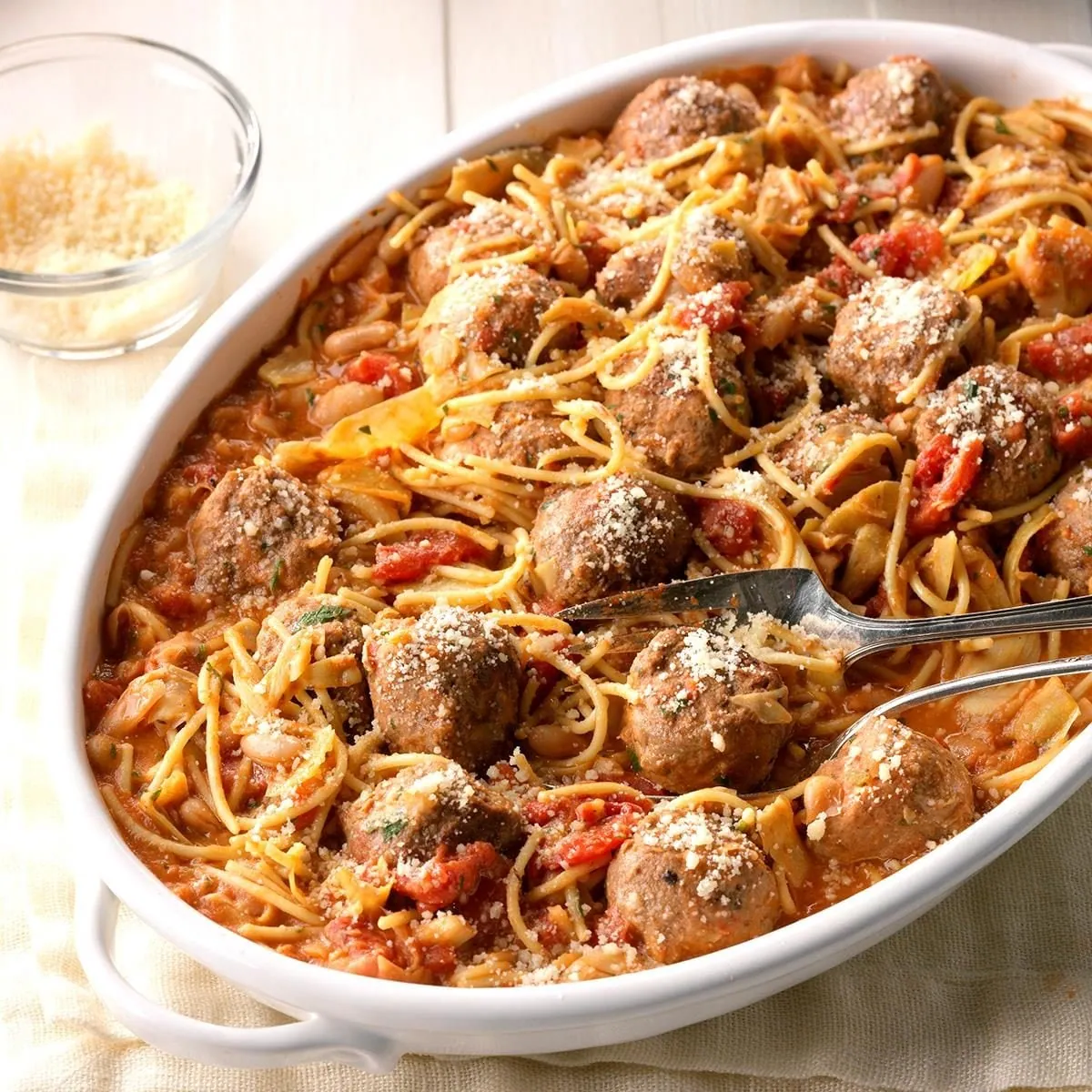 Spaghetti Meatball Skillet