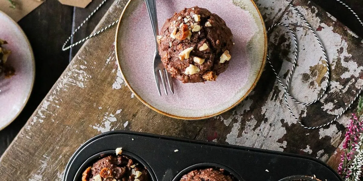 Spiced Fig Walnut Muffins