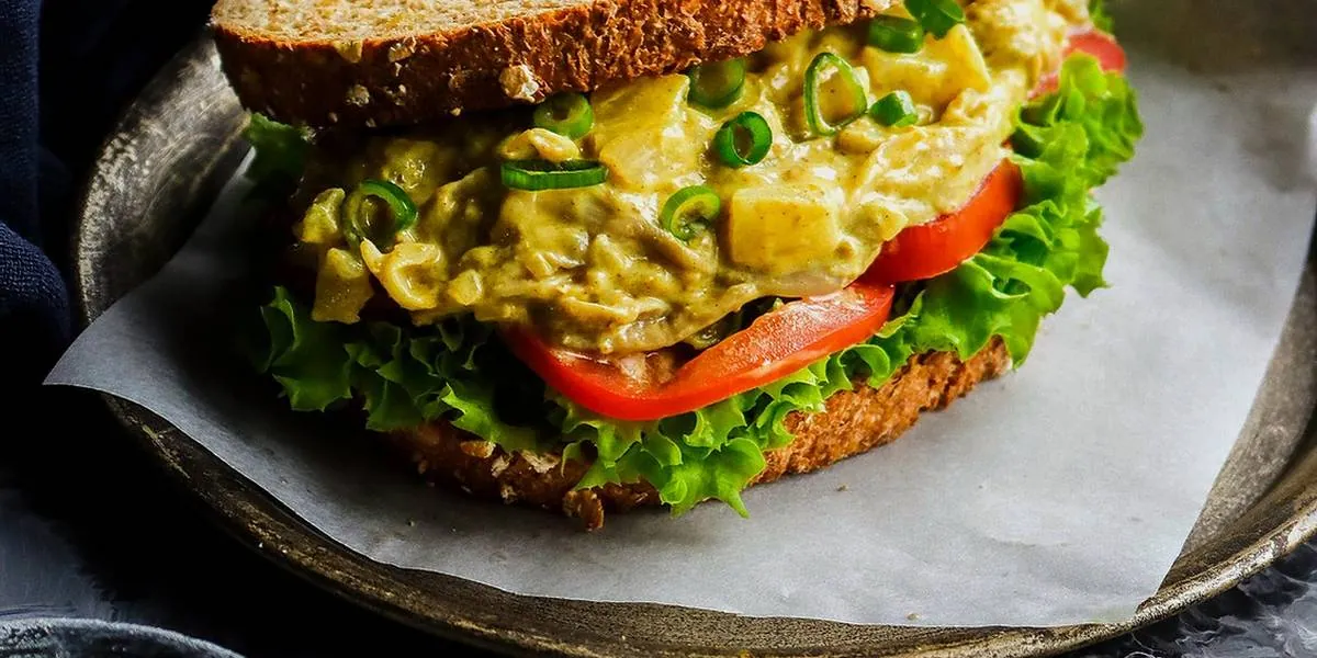 Oyster Mushroom Curry Sandwich