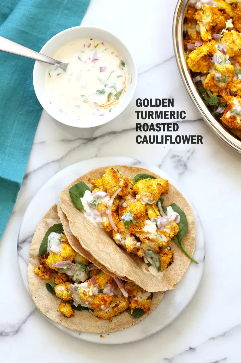 Golden Turmeric Roasted Cauliflower