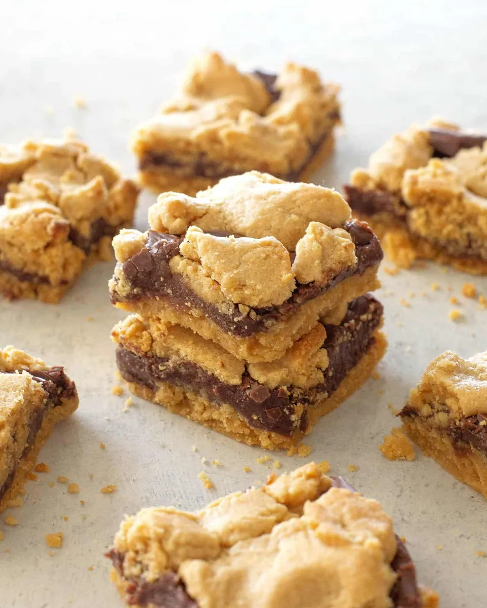 Peanut Butter Chocolate Bars with eggs