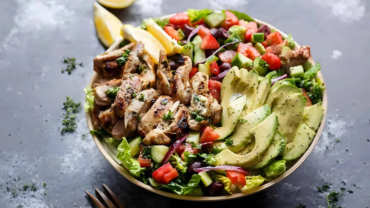 Lemon Herb Mediterranean Chicken Salad