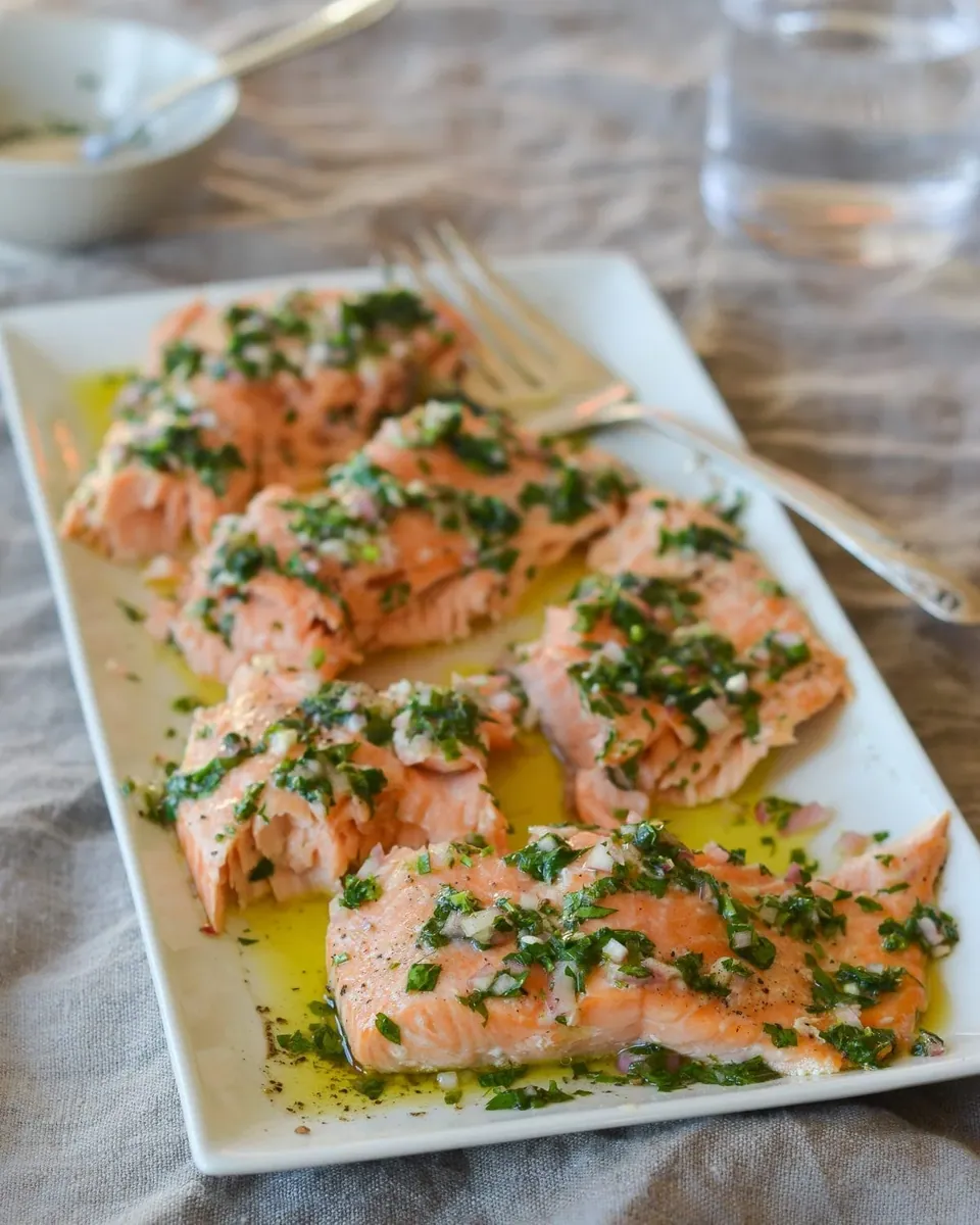 Slow-Roasted Salmon with Herb Salsa