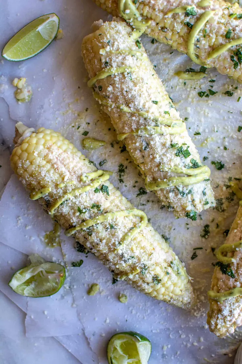 Mexican Street Corn with mint