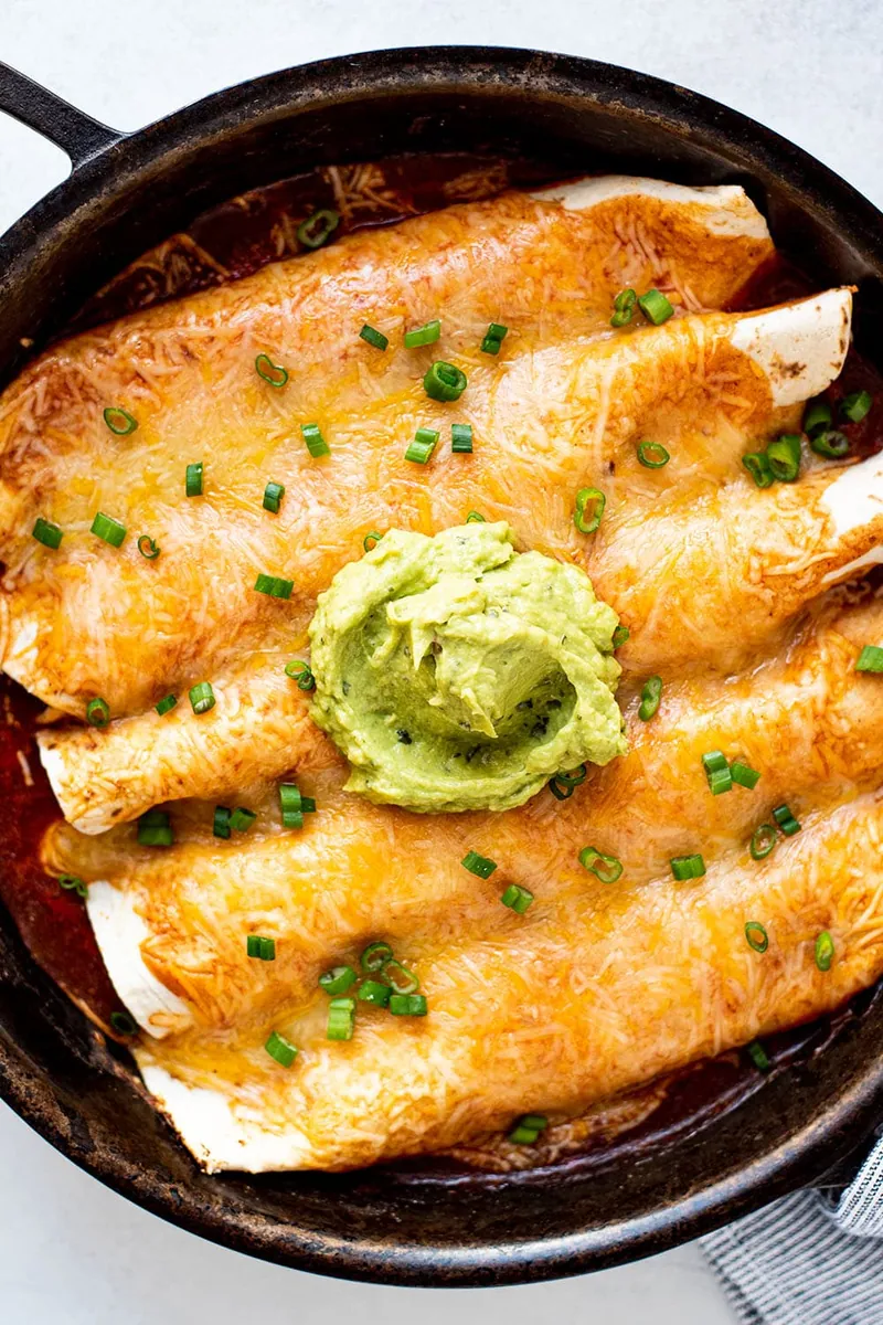 Skillet Chicken Enchiladas