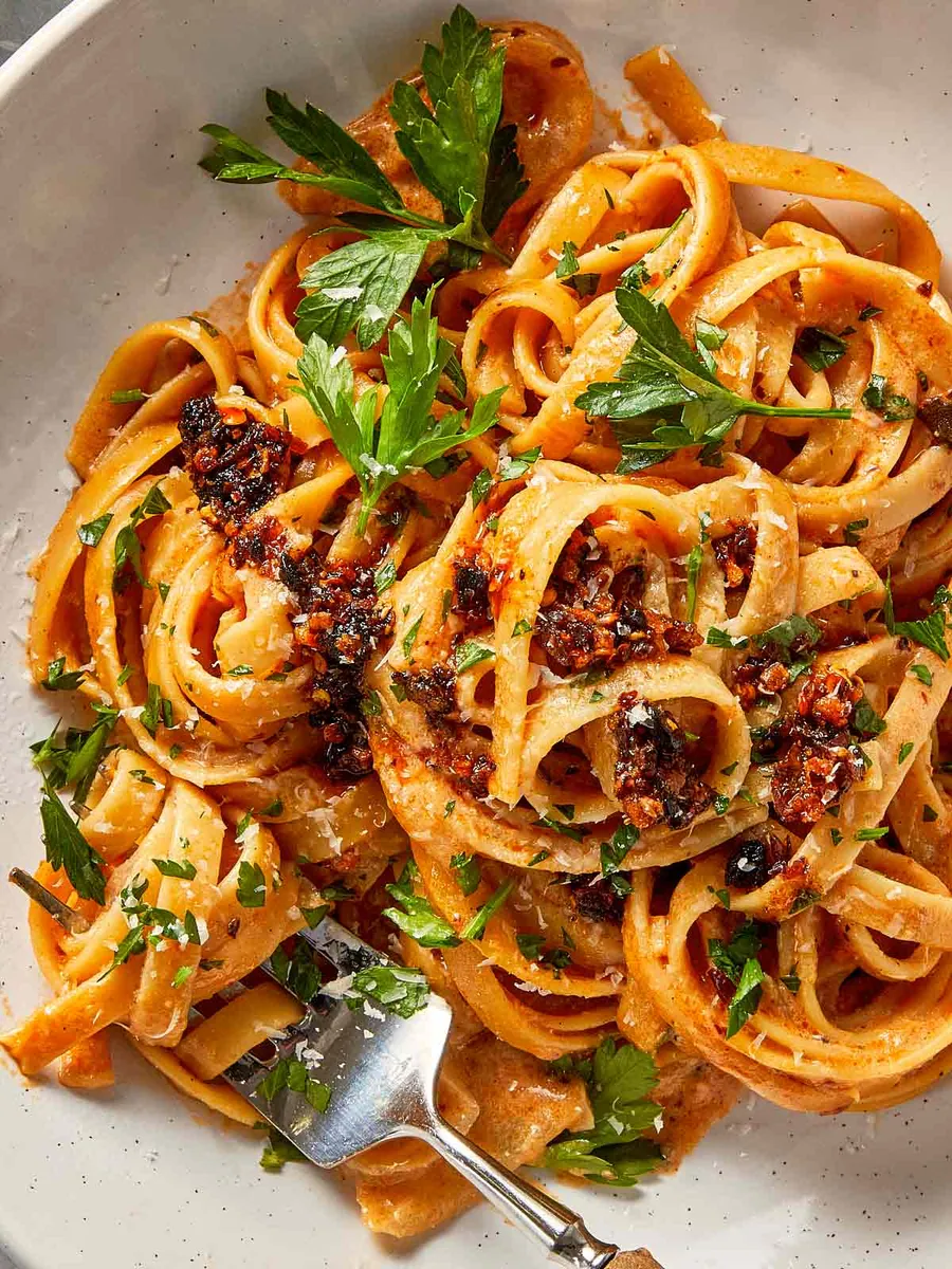 Chili Oil Onion Pasta