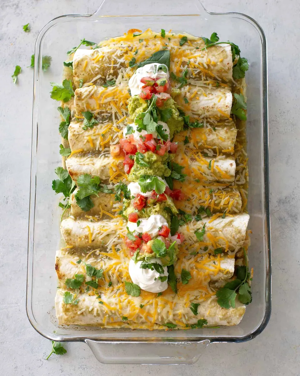 Chicken Spinach Enchiladas