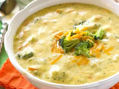 Broccoli Cheddar Soup with heavy cream
