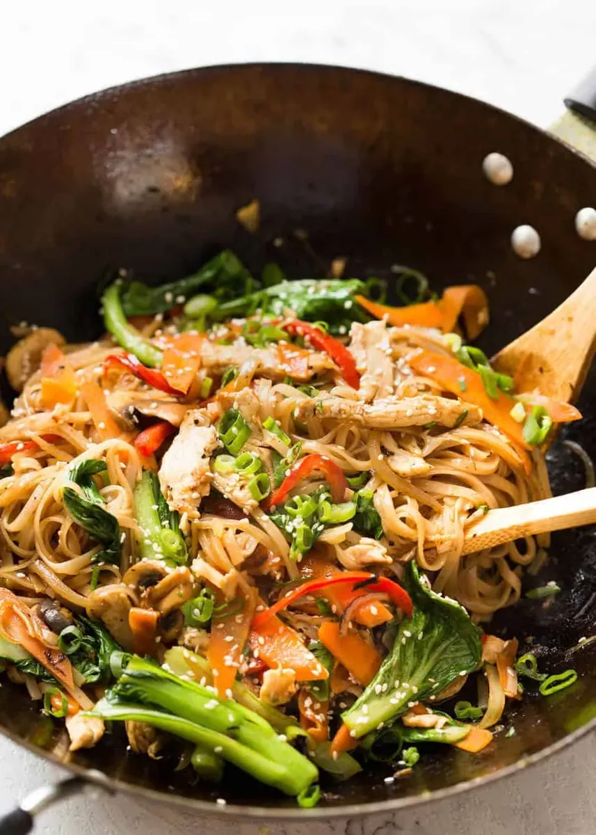 Chicken Rice Noodle Stir-Fry
