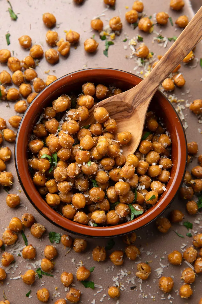 Crispy Parmesan Chickpeas
